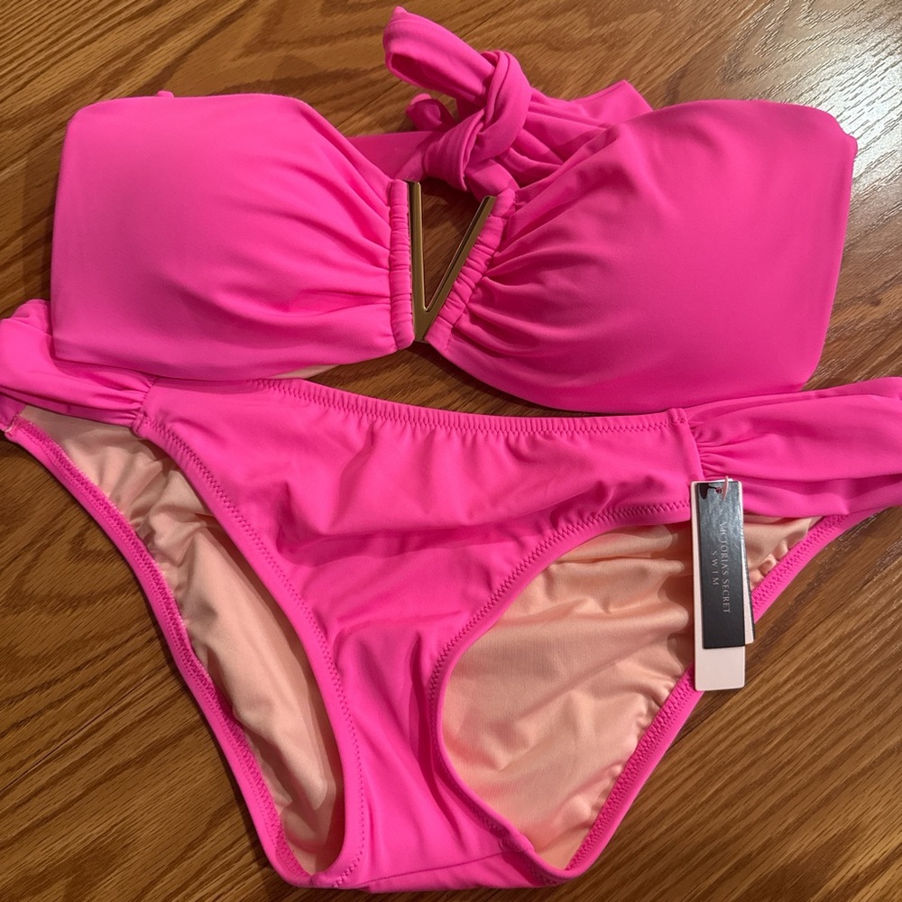 Victoria's Secret Pink Bikini Bottoms Only L